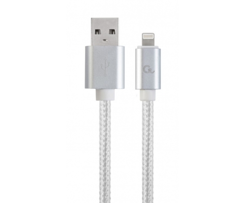 Gembird CCB-MUSB2B-AMLM-6-S cable USB 1,8 m USB 2.0 USB B Lightning Plata