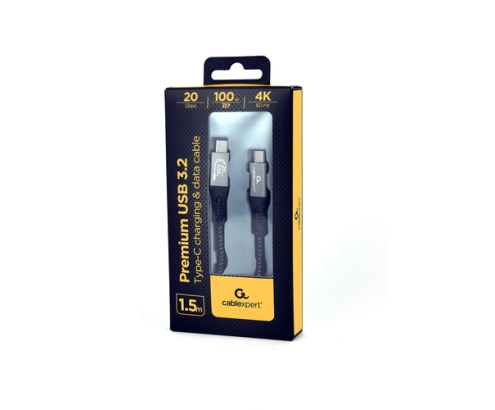 Gembird CCBP-USB3-CMCM100-1.5M cable USB USB 3.2 Gen 2 (3.1 Gen 2) 1,5 m USB C Negro, Plata