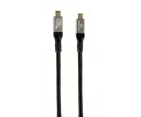 Gembird CCBP-USB4-CMCM240-1.5M cable USB USB4 Gen 3x2 1,5 m USB C Negro, Plata