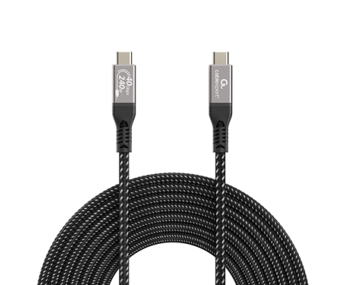 Gembird CCBP-USB4-CMCM240-1.5M cable USB USB4 Gen 3x2 1,5 m USB C Negro, Plata