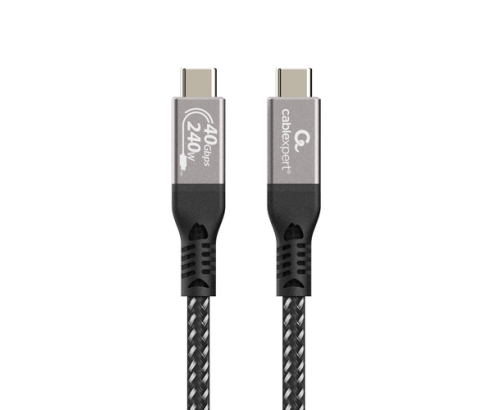 Gembird CCBP-USB4-CMCM240-1.5M cable USB USB4 Gen 3x2 1,5 m USB C Negro, Plata
