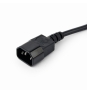 Gembird EG-PSU3-01 base múltiple 0,6 m 3 salidas AC Interior Negro