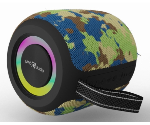 Gembird GMB Audio SPK-BT-LED-05-CM altavoz portátil o de fiesta Altavoz monofónico portátil Camuflaje 8 W