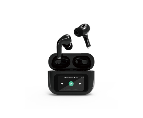 Gembird GMB Audio TWS-LCD-ANC-01-BK auricular y casco Auriculares Inalámbrico Dentro de oído Llamadas/Música USB Tipo C Bluetooth Negro