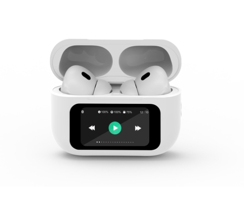 Gembird GMB Audio TWS-LCD-ANC-01-W auricular y casco Auriculares Inalámbrico Dentro de oído Llamadas/Música USB Tipo C Bluetooth Blanco