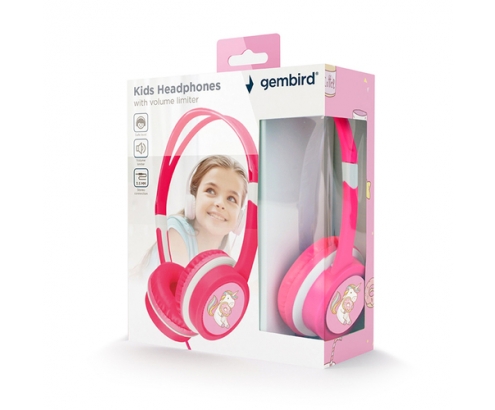 Gembird MHP-JR-PK auricular y casco Auriculares Alámbrico Diadema Música Rosa