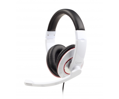 Gembird MHS-001-GW auricular y casco Auriculares Alámbrico Diadema Llamadas/Música Blanco