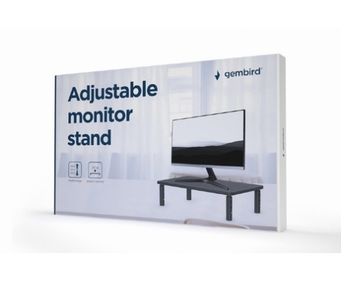 Gembird MS-TABLE-01 soporte para monitor Escritorio Negro