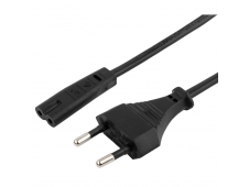 Gembird PC-184/2 cable de alimentación Negro 1,8 m Enchufe tipo C C8 ...