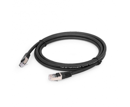 Gembird PP6A-LSZHCU-BK-1.5M cable de red Negro 1,5 m Cat6a