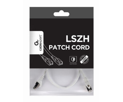 Gembird PP6A-LSZHCU-W-0.5M cable de red Blanco 0,5 m Cat6a S/FTP (S-STP)