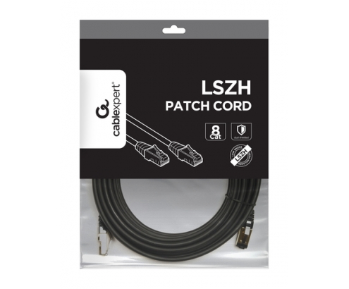Gembird PP8-LSZHCU-BK-7.5M cable de red Negro 7,5 m Cat8 S/FTP (S-STP)