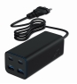 Gembird TA-UC-2A2C-PD100-01-BK cargador de dispositivo móvil Portátil, Smartphone Negro Corriente alterna Carga rápida Interior