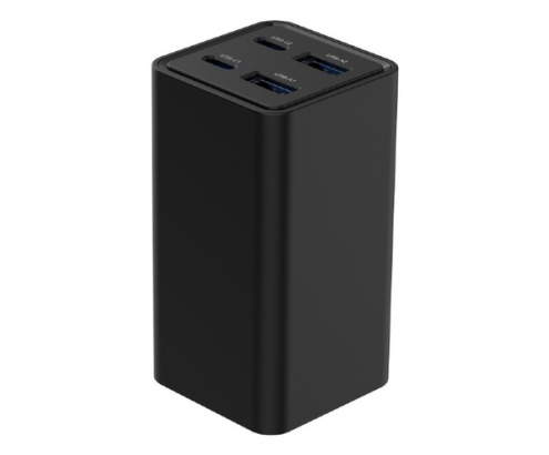 Gembird TA-UC-2A2C-PD65-01-BK cargador de dispositivo móvil Portátil, Smartphone Negro Corriente alterna Carga rápida Interior
