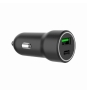 Gembird TA-UC-A2PDQC20-CAR-01 cargador de dispositivo móvil Universal Negro Encendedor de cigarrillos Carga rápida Auto