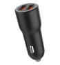 Gembird TA-UC-A2QC36-CAR-01 cargador de dispositivo móvil Teléfono móvil, Smartphone Negro Encendedor de cigarrillos Carga rápida Auto