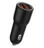 Gembird TA-UC-A2QC36-CAR-01 cargador de dispositivo móvil Teléfono móvil, Smartphone Negro Encendedor de cigarrillos Carga rápida Auto