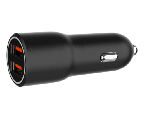 Gembird TA-UC-A2QC36-CAR-01 cargador de dispositivo móvil Teléfono móvil, Smartphone Negro Encendedor de cigarrillos Carga rápida Auto