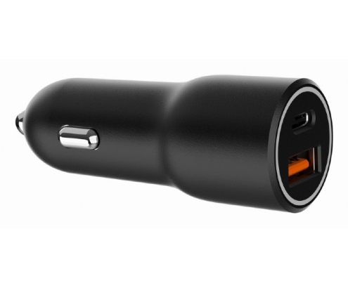 Gembird TA-UC-AC2PDQC38-CAR-01 cargador de dispositivo móvil Universal Negro Encendedor de cigarrillos Carga rápida Auto