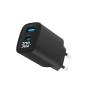 Gembird TA-UC-PDQC30LCD-BK-01 cargador de dispositivo móvil Smartphone, Reloj inteligente, Tableta Negro Corriente alterna Carga rápida Interior