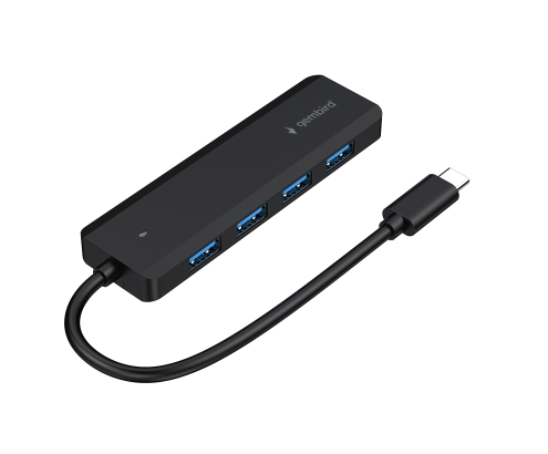 Gembird UHB-CM-U3P4P-01 hub de interfaz USB 3.2 Gen 1 (3.1 Gen 1) Type-C Negro