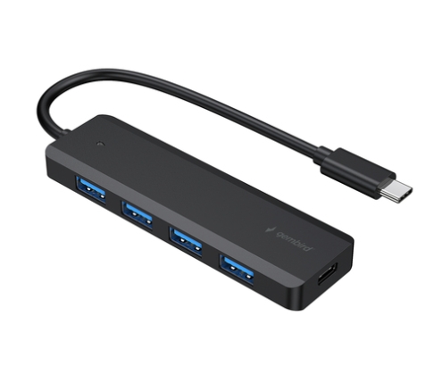 Gembird UHB-CM-U3P4P-01 hub de interfaz USB 3.2 Gen 1 (3.1 Gen 1) Type-C Negro