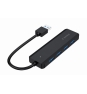 Gembird UHB-U3P4P-02 hub de interfaz USB 3.2 Gen 1 (3.1 Gen 1) Type-A 5000 Mbit/s Negro