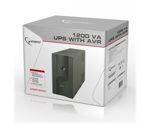 Gembird UPS-PC-1202AP sistema de alimentación ininterrumpida (UPS) LÍ­nea interactiva 1,2 kVA 720 W 4 salidas AC