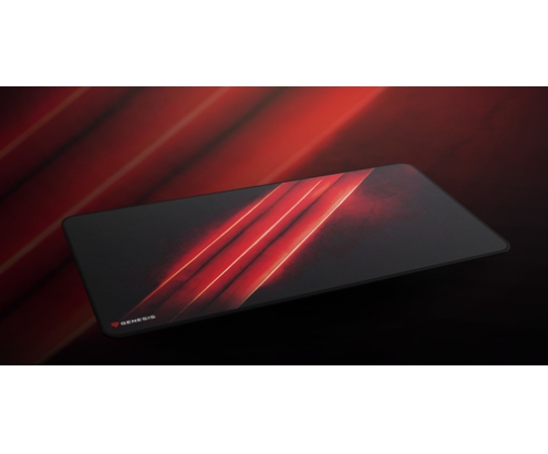 GENESIS Carbon 500 Maxi Flash G2 Alfombrilla de ratón para juegos Negro, Rojo