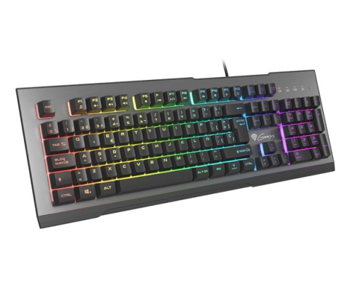 GENESIS Rhod 500 RGB teclado Juego USB QWERTY Español Negro, Gris