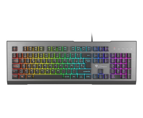 GENESIS Rhod 500 RGB teclado Juego USB QWERTY Español Negro, Gris