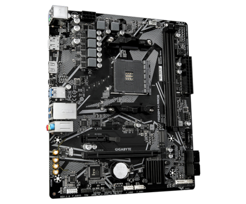 GIGABYTE A520M H ARGB Placa Base – Compatible con CPUs AMD Ryzen Serie 5000, hasta 5100 MHz DDR4 (OC), M.2 PCIe 3.0 x4, LAN 1 GbE, USB 3.2 Gen 1
