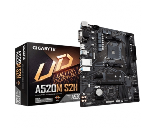 Gigabyte A520M S2H placa base Zócalo AM4 micro ATX GAA52MS2H-00-G