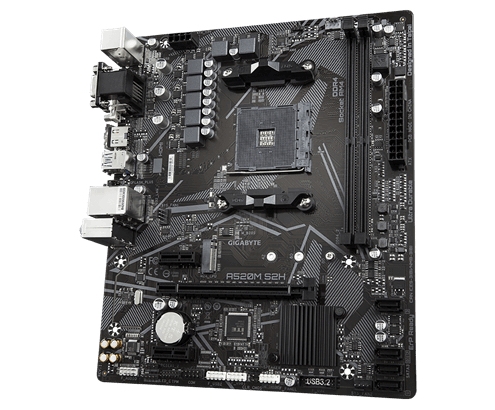 Gigabyte A520M S2H placa base Zócalo AM4 micro ATX GAA52MS2H-00-G