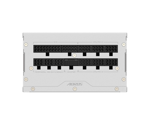 GIGABYTE AORUS ELITE P1000W ICE Fuente de Alimentación - PCIe 5.0, 80 PLUS Platinum, Diseño completamente modular, Ventilador de 120 mm, Compatible 