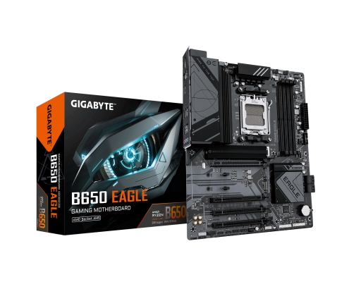GIGABYTE B650 EAGLE Placa base - AMD Ryzen serie 9000, VRM de 12+2+2 fases, hasta 7600 MHz DDR5 (OC), 1xPCIe 5.0 + 2xPCIe 4.0 M.2, LAN GbE, USB 3.2 Ge