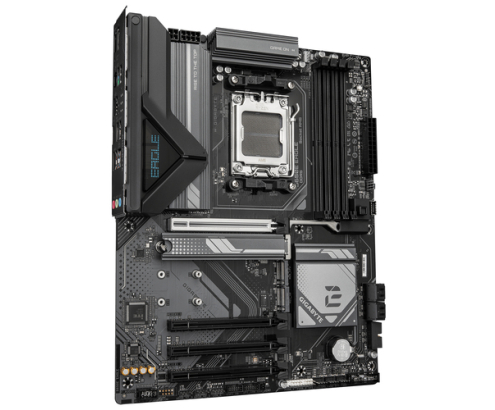 GIGABYTE B650E EAGLE Placa Base – Procesadores AMD Ryzen 9000 Series, VRM de 8+2+2 fases, hasta 8200 MHz DDR5 (OC), 1x PCIe 5.0 + 2x PCIe 4.0 M.2, L
