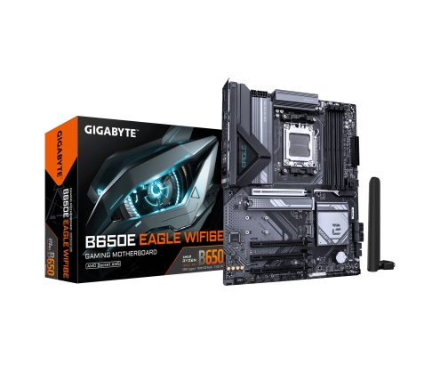 GIGABYTE B650E EAGLE WIFI6E Placa Base - Procesadores AMD Ryzen 9000 Series, VRM de 8+2+2 fases, hasta 8200MHz DDR5 (O.C), 1xPCIe 5.0 + 2xPCIe 4.0 M.2