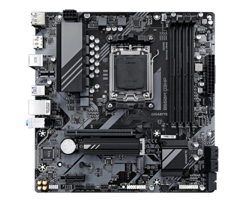 GIGABYTE B650M D3HP Placa base - AMD Ryzen serie 9000, VRM de 5+2+2 fases, hasta 7600 MHz DDR5 (OC), 2xPCIe 4.0 M.2, LAN 2,5 GbE, USB 3.2 Gen 1