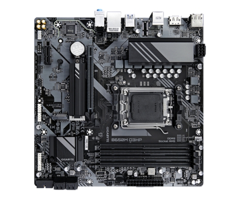 GIGABYTE B650M D3HP Placa base - AMD Ryzen serie 9000, VRM de 5+2+2 fases, hasta 7600 MHz DDR5 (OC), 2xPCIe 4.0 M.2, LAN 2,5 GbE, USB 3.2 Gen 1