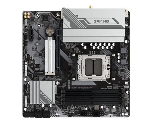 GIGABYTE B650M GAMING PLUS WIFI Placa base - Procesadores AMD Ryzen 9000, VRM de 5+2+2 fases, hasta 8000 MHz DDR5, 2xPCIe 4.0 M.2, LAN 2.5GbE, WIFI 6E