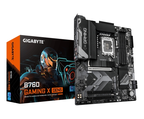 GIGABYTE B760 GAMING X GEN5 Placa Base – Compatible con procesadores Intel Core 14ª generación, VRM de 8+1+1 fases, hasta 5600 MHz DDR5, 3 x M.2 P