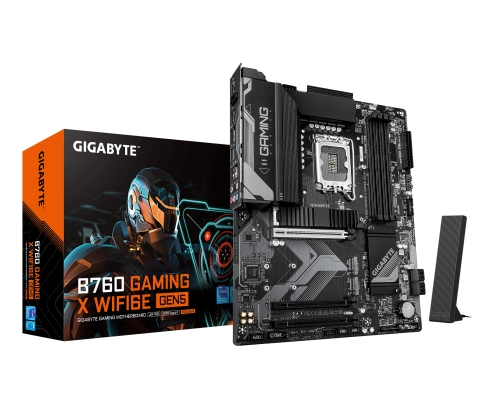 GIGABYTE B760 GAMING X WIFI6E GEN5 Placa Base – Compatible con procesadores Intel Core 14ª generación, VRM de 8+1+1 fases, hasta 5600 MHz DDR5, 3