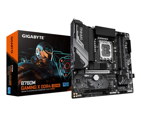 GIGABYTE B760M GAMING X DDR4 GEN5 Placa Base – Compatible con procesadores Intel Core 14ª generación, VRM de 8+1+1 fases, hasta 3200 MHz DDR4, 2 x