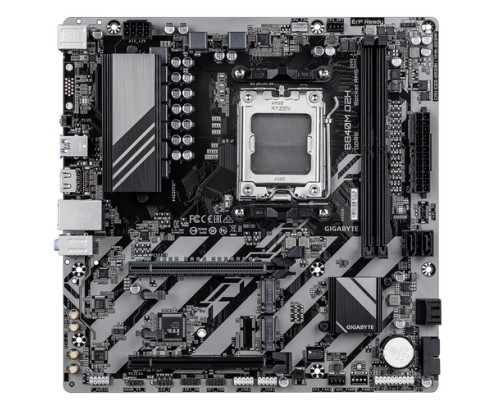 GIGABYTE B840M D2H Placa base - Procesadores AMD Ryzen 9000, VRM de 5+2+2 fases, hasta 7600 MHz DDR5, 1xPCIe 4.0 + 1xPCIe 3.0 M.2, LAN 2.5GbE, USB 3.2