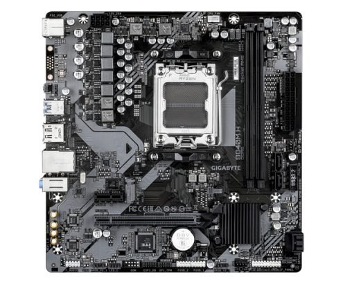 GIGABYTE B840M H Placa Base - Procesadores AMD Ryzen 9000, VRM de 5+2+2 fases, hasta 7200MHz DDR5 (O.C), 1xPCIe 4.0 M.2, LAN 1GbE, USB 3.2 Gen 1