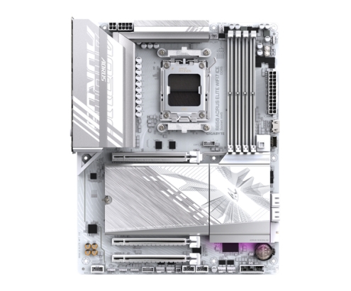 GIGABYTE B850 AORUS ELITE WIFI7 ICE Placa Base - Procesadores AMD Ryzen Serie 9000, VRM digital de 12+2+1 fases, hasta 8200MHz DDR5 (OC), 1xPCIe 5.0 +