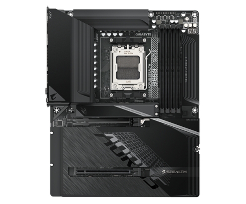 GIGABYTE B850 AORUS STEALTH Placa Base – CPUs AMD Ryzen Serie 9000, VRM digital de 14+2+2 fases, hasta 8200 MHz DDR5 (O.C.), 2× M.2 PCIe 5.0 + 2×