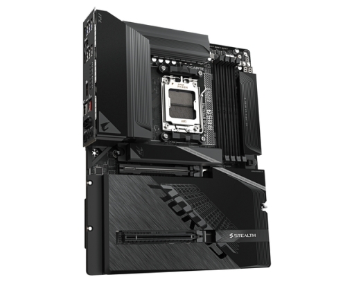 GIGABYTE B850 AORUS STEALTH Placa Base – CPUs AMD Ryzen Serie 9000, VRM digital de 14+2+2 fases, hasta 8200 MHz DDR5 (O.C.), 2× M.2 PCIe 5.0 + 2×
