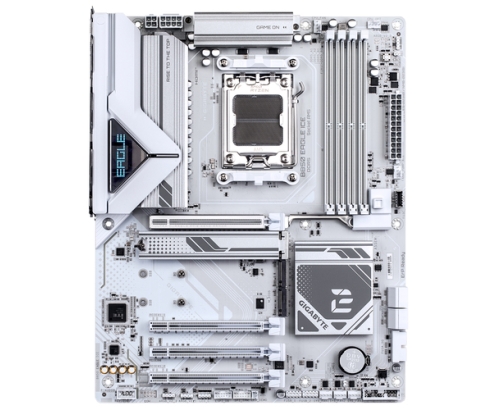 GIGABYTE B850 EAGLE ICE Placa Base – Procesadores AMD Ryzen serie 9000, VRM digital de 8+2+2 fases, hasta 8200 MHz DDR5 (O.C), 1 x M.2 PCIe 5.0 + 2 